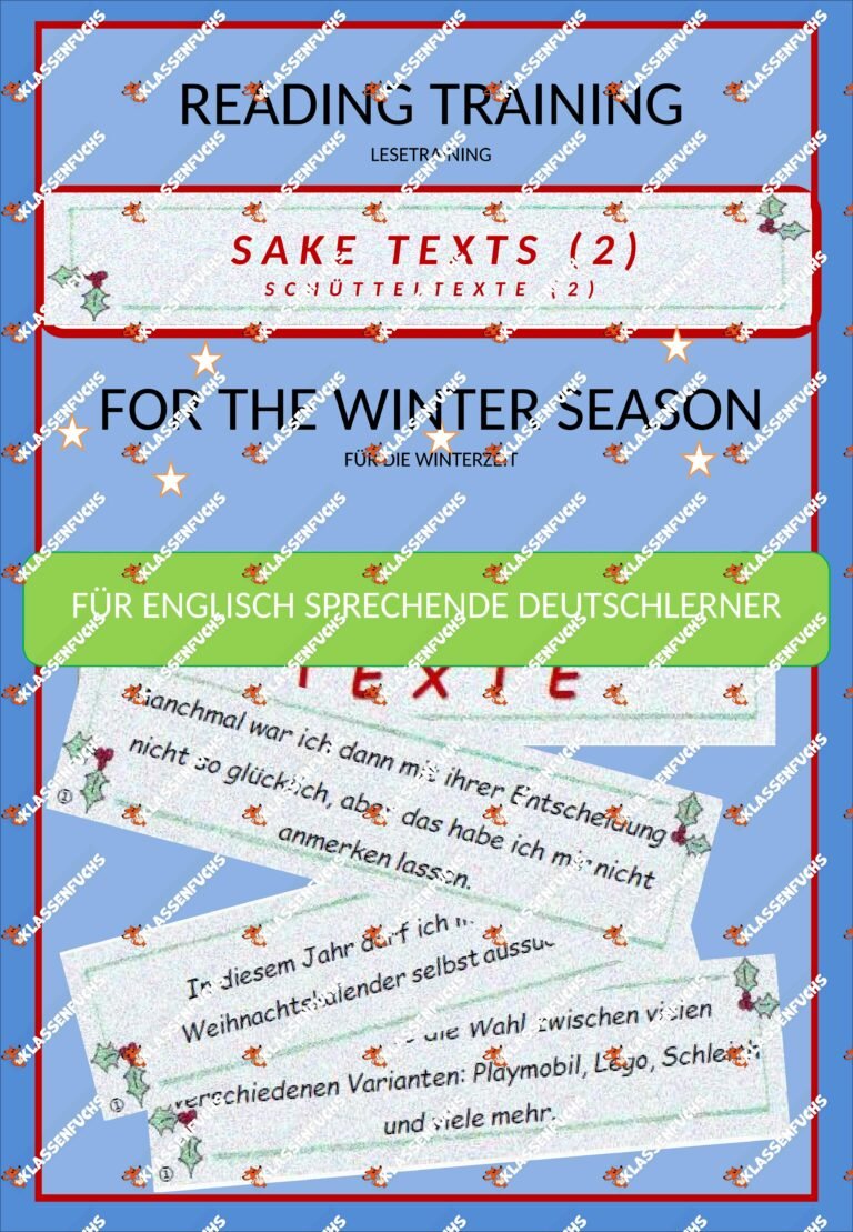 DaF / DaZ Englisch: Winter Schütteltext 2